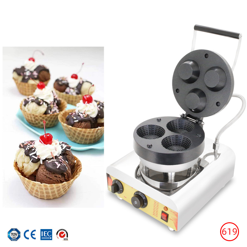 Commercial Triple-Hole Ice Cre - Waffle Cone Maker ulasan dan harga