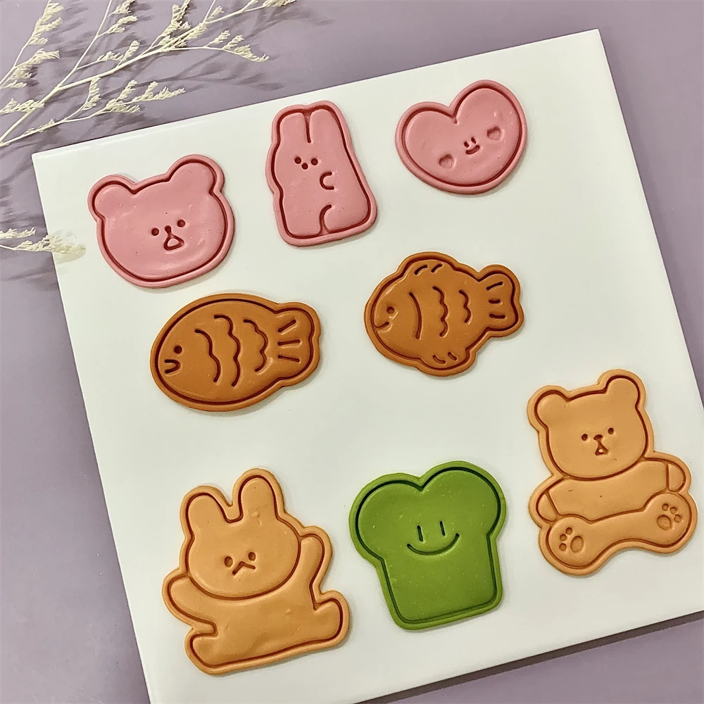 Cute Animal Cookie Embossing S - Bunny Cake Mold ulasan dan harga