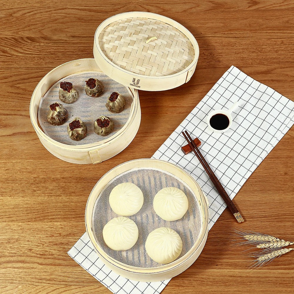 Bamboo Steamer Basket with Lid - Bao Steamer Bamboo ulasan dan harga