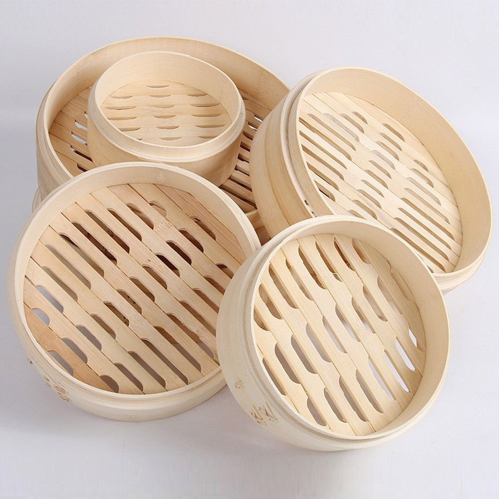 Bamboo Steamer Basket with Lid - Bao Steamer Bamboo ulasan dan harga