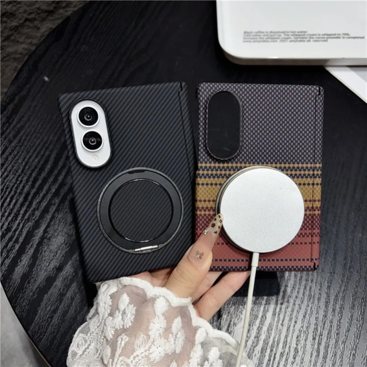 Carbon Fiber leather 360 Brack - Taco Stand Holder ulasan dan harga