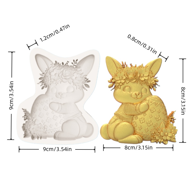 Easter Wreath Bunny Silicone B - Bunny Cake Mold ulasan dan harga