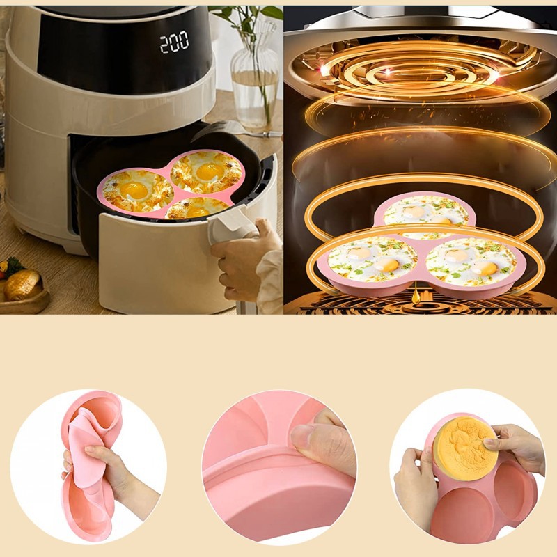 Reusable Silicone Air Fryer Eg - Egg Waffle Pan ulasan dan harga