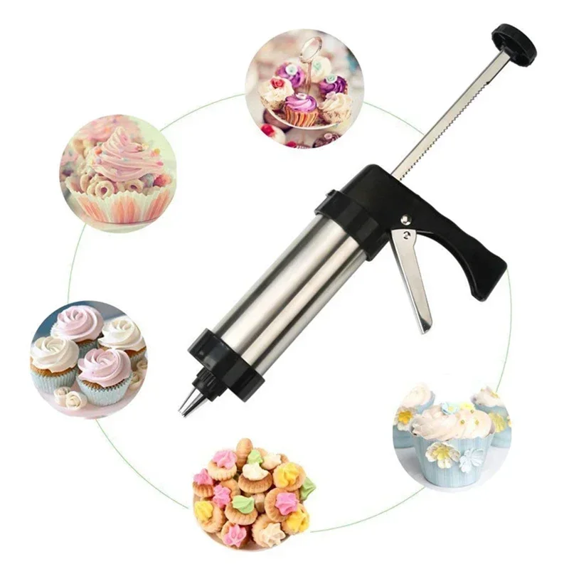 Cookie Press Gun Kit Stainless - Churros Maker Gun ulasan dan harga