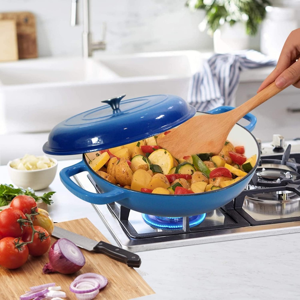 4.5L Dutch Oven Soup Pot Cast  - Cast Iron Corn ulasan dan harga