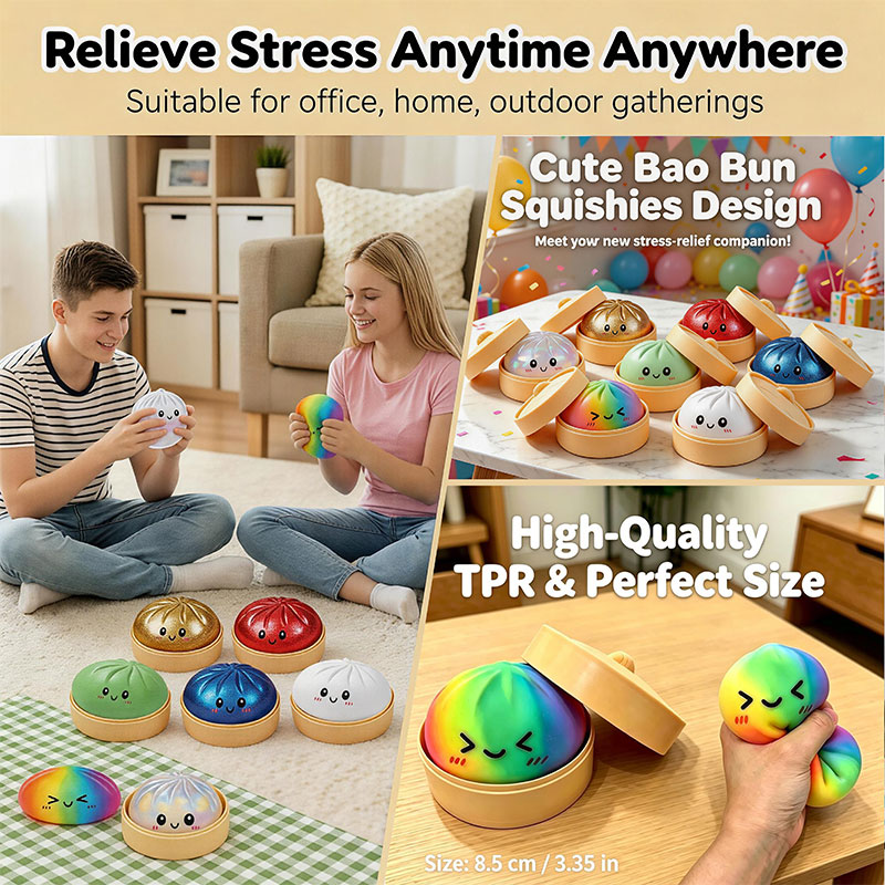 Bao Bun Squishy Toy with Bambo - Bao Steamer Bamboo ulasan dan harga