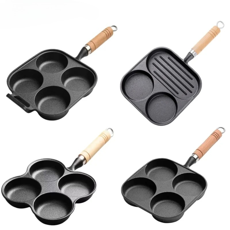 JUSTINLAU 2/4-Hole Cast Iron O - Egg Waffle Pan ulasan dan harga