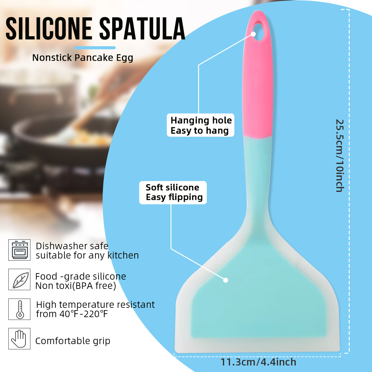 Silicone Spatula Cooking Utens - Okonomiyaki Spatula ulasan dan harga
