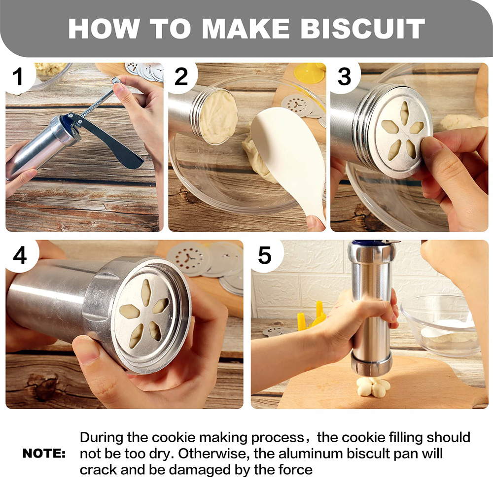10/20pcs Aluminum Cookie Maker - Churros Maker Gun ulasan dan harga