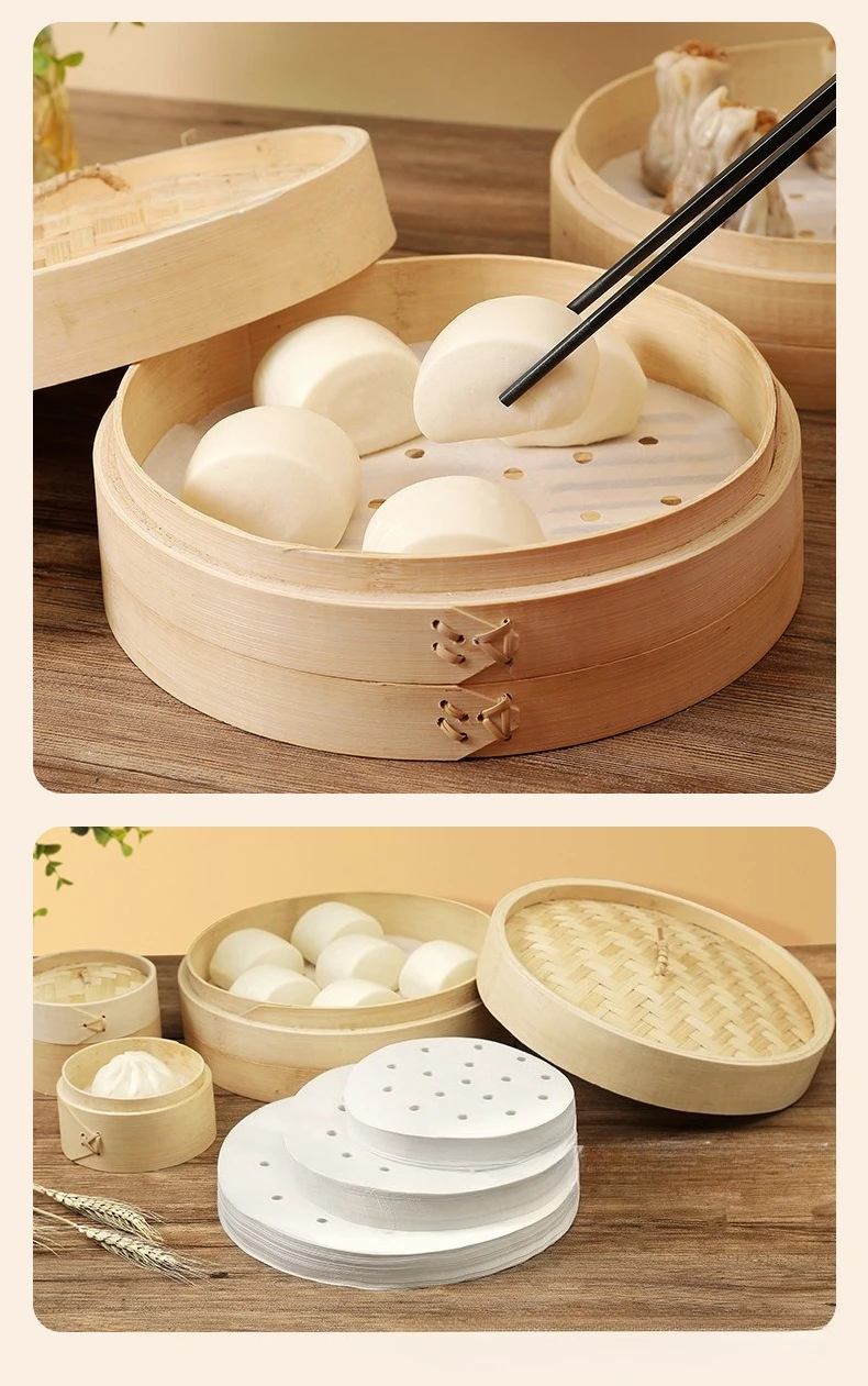 100Pcs Food Grade Disposable S - Bao Steamer Bamboo ulasan dan harga