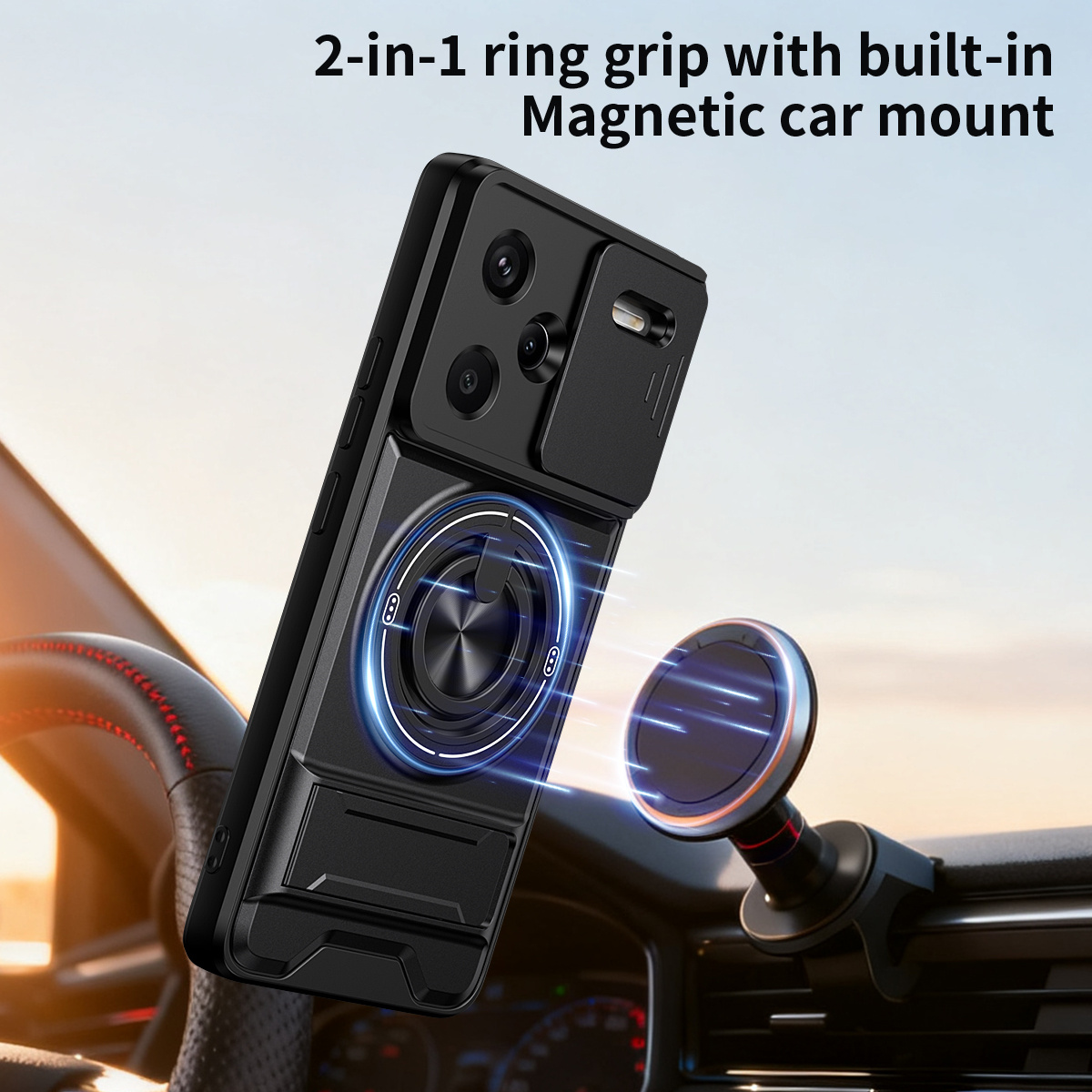 Lens Slide Camera Phone Case f - Taco Stand Holder ulasan dan harga