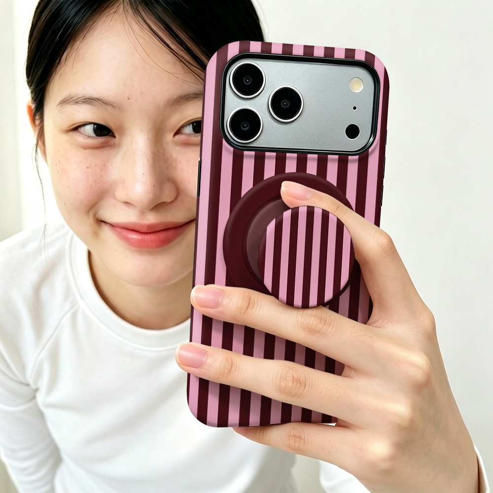 Striped Magnetic Case For iPho - Taco Stand Holder ulasan dan harga