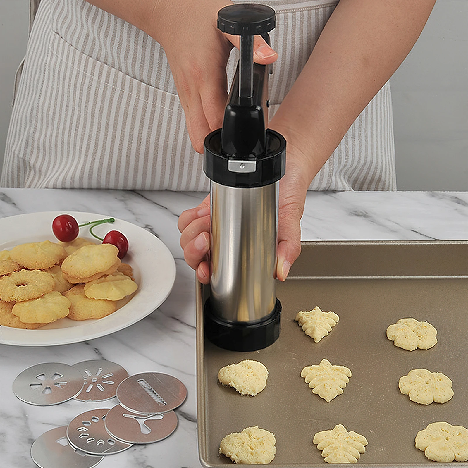 Christmas Cookie Press Gun and - Churros Maker Gun ulasan dan harga