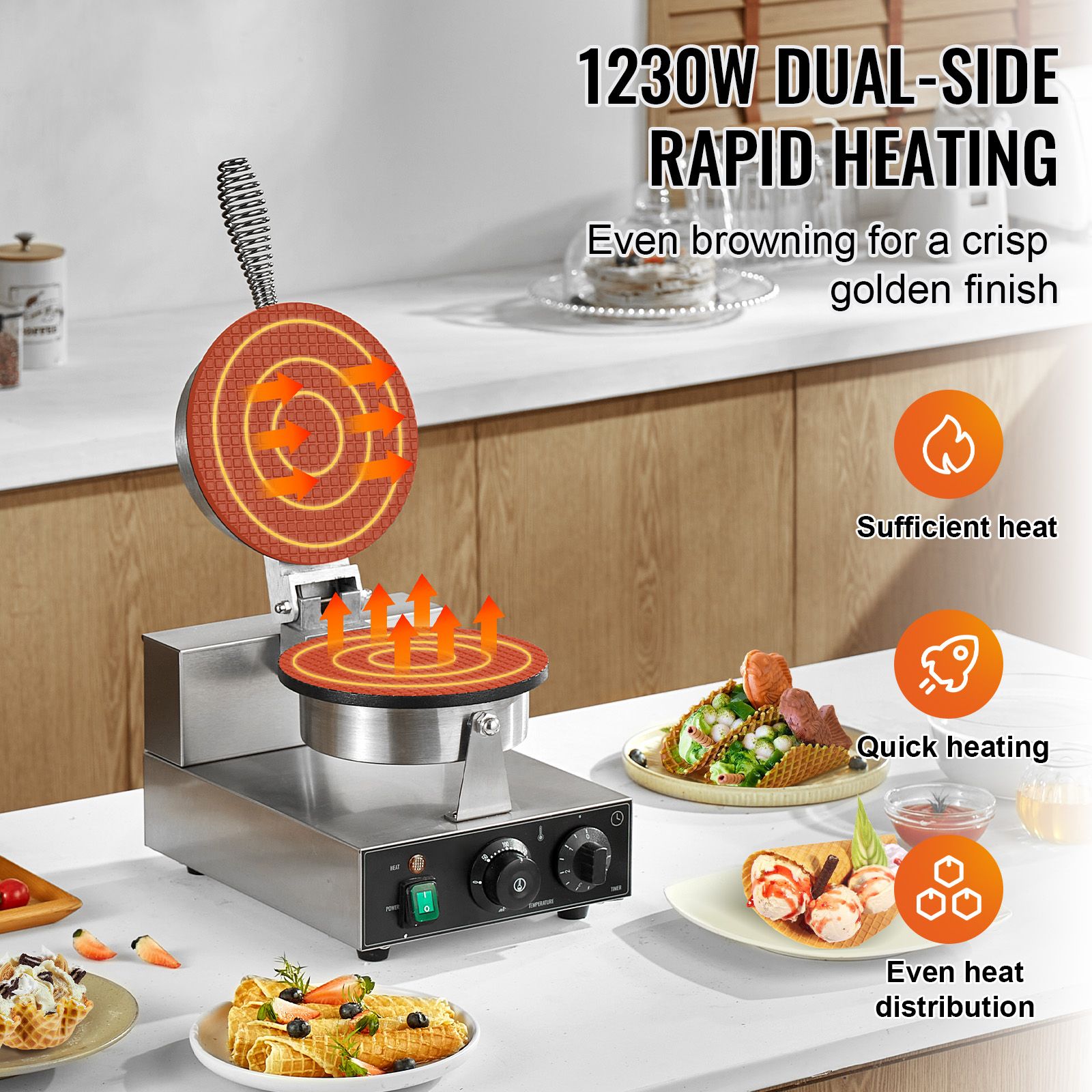 Electric Ice Cream Cone Maker, - Waffle Cone Maker ulasan dan harga