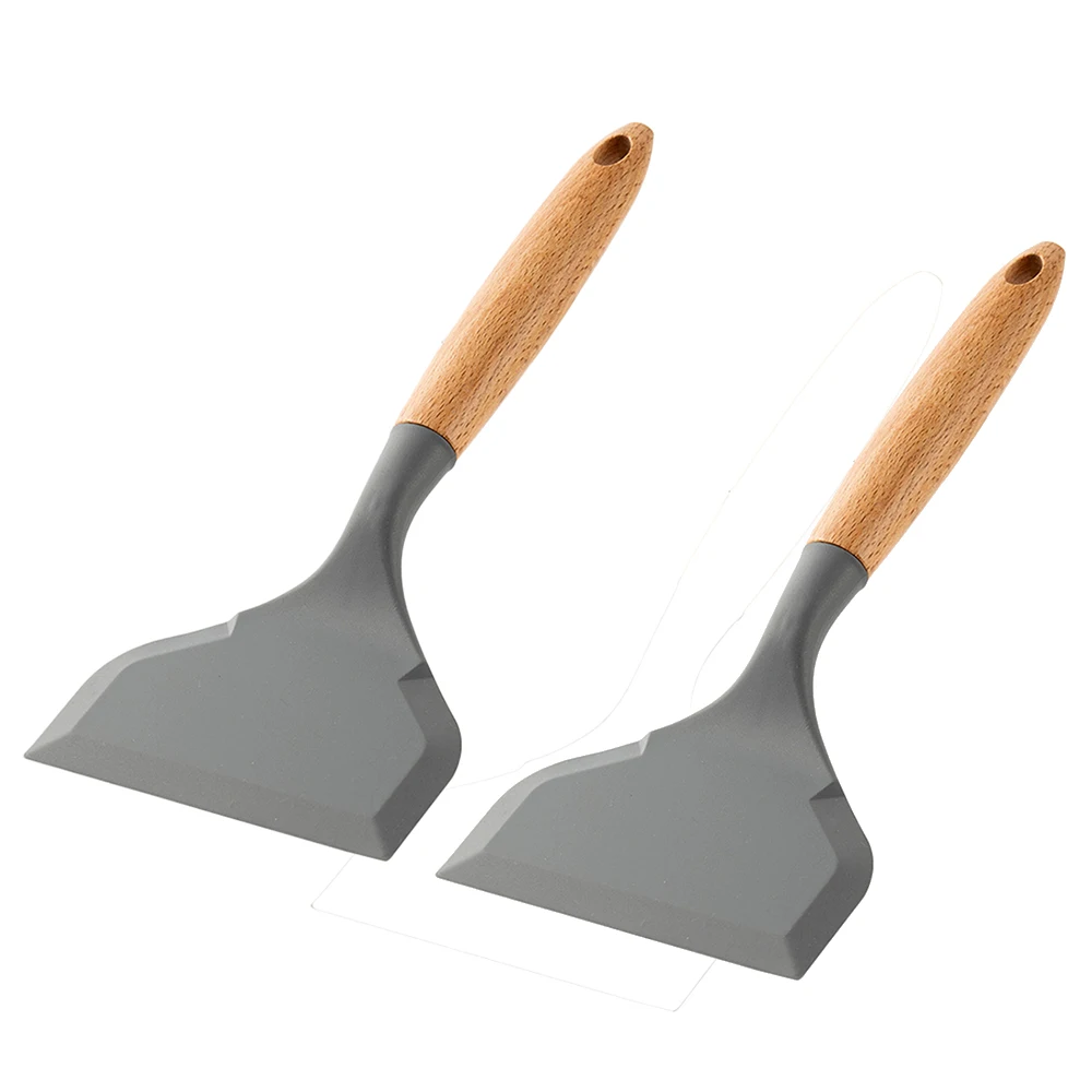 2Pcs Silicone Spatula Wide Mou - Okonomiyaki Spatula ulasan dan harga